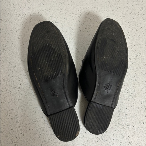 Black Loafer Flats with Gold Detailing - Picture 8 of 9